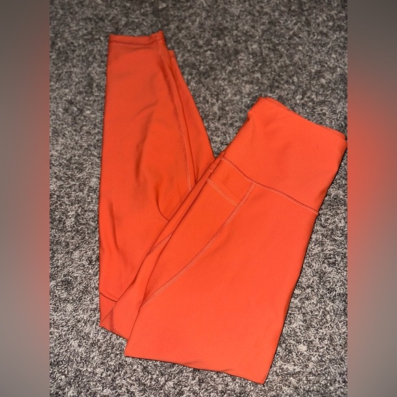 Women’s Orange Old Navy Power-soft Active High Rise Leggings Size Small - Picture 3 of 7